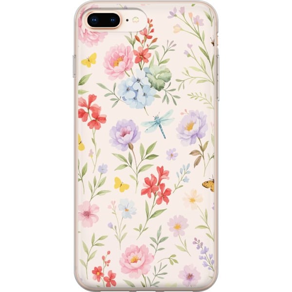 Apple iPhone 7 Plus Läpinäkyvä kuori Kukat