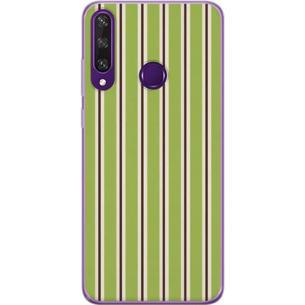 Kompatibelt Mobildeksel til Huawei Y6p Matcha Stripe grønn