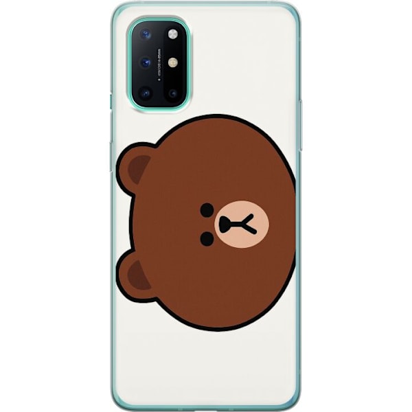OnePlus 8T Läpinäkyvä kuori line friends brown