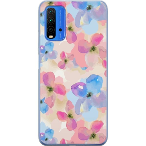 Xiaomi Redmi 9T Gennemsigtig cover Blomsterlykke