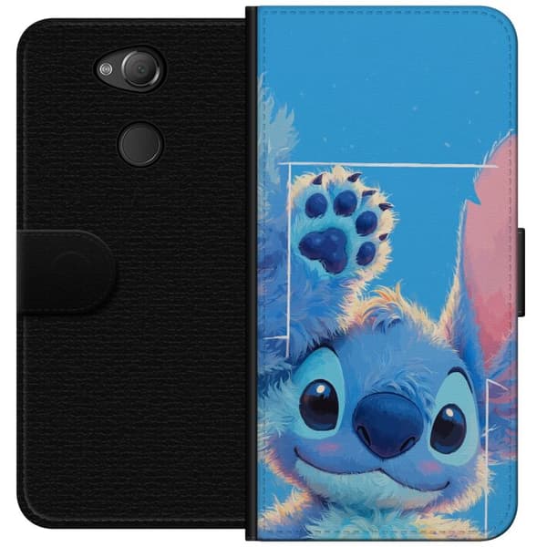Kompatibelt Plånboksfodral till Sony Xperia XA2 Fluffig blå figur blå