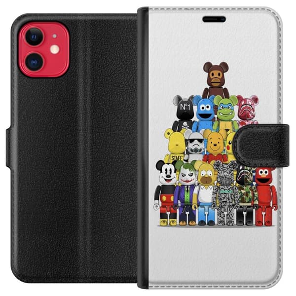 Kompatibel Tegnebogsetui til Apple iPhone 11 Bearbrick