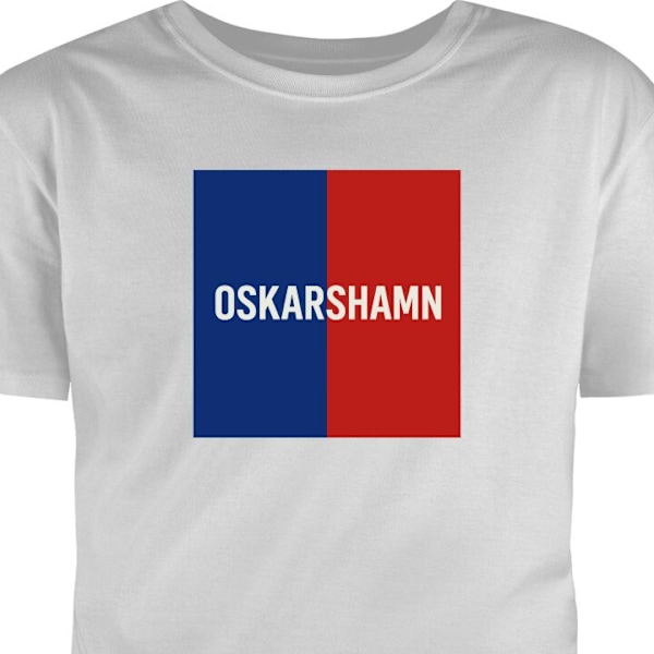 Barn-T-shirt | Bekväm T-shirt för Barn Oskarshamn – Hockey grå 3-4 År