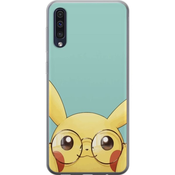 Samsung Galaxy A50 Läpinäkyvä kuori Pikachu lasit