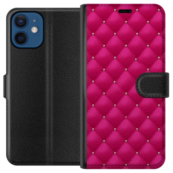Kompatibelt Plånboksfodral till Apple iPhone 12 mini Lyxigt Rosa