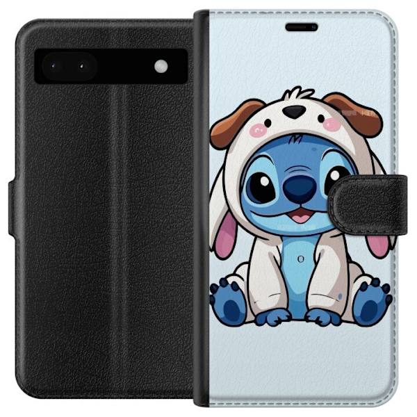 Google Pixel 6a Lompakkokotelo Stitch Koirapuku Lilo & Stitch Disney Hauska Design Sininen Avaruusolento Sarjakuva Hahmo Suosittu Lapsille Suosittu Di