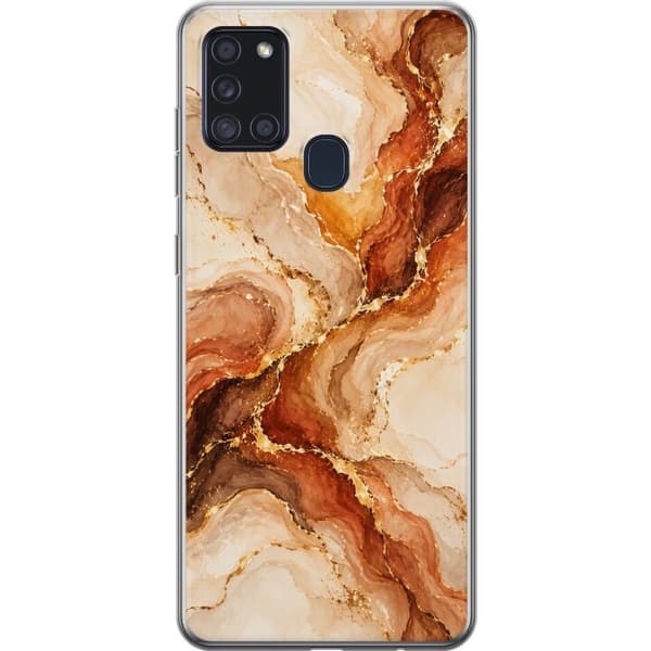 Kompatibelt Mobilskal till Samsung Galaxy A21s Höstagat beige