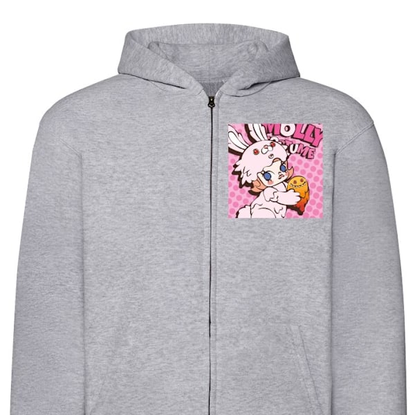 Zip-Hoodie | Huvtröja med Dragkedja för Vuxna Molly | POP MA grå M