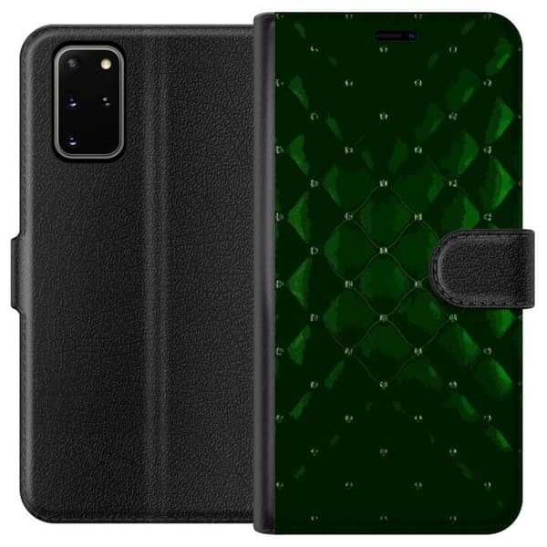 Yhteensopiva Lompakkokotelo Samsung Galaxy S20+ Luxusvihreä