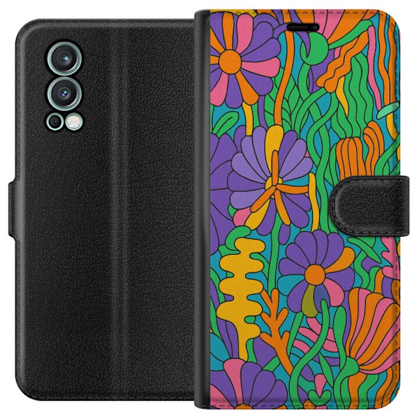 OnePlus Nord 2 5G Tegnebogsetui Farveeksplosion