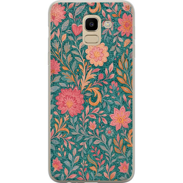 Samsung Galaxy J6 Gennemsigtig cover Floral Dream