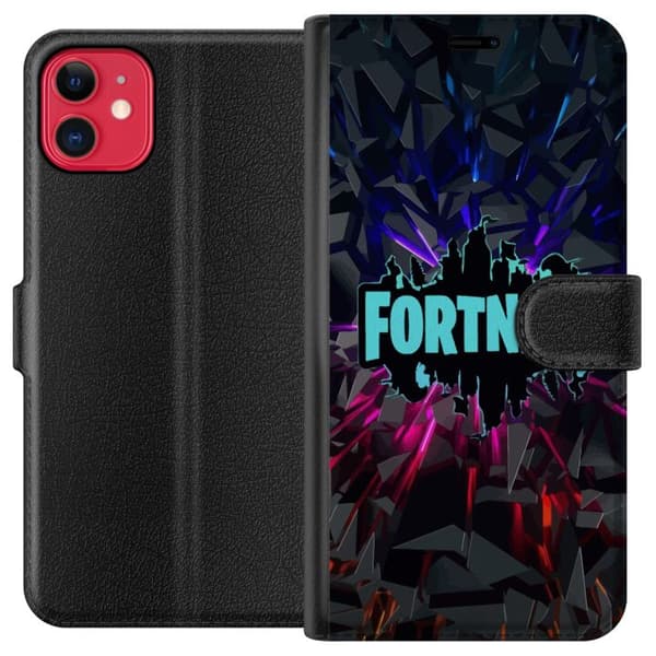 Kompatibel Tegnebogsetui til Apple iPhone 11 Spilinspireret abstrakt logodesign med eksploderende former, neonlys og dynamisk energi til et moderne g