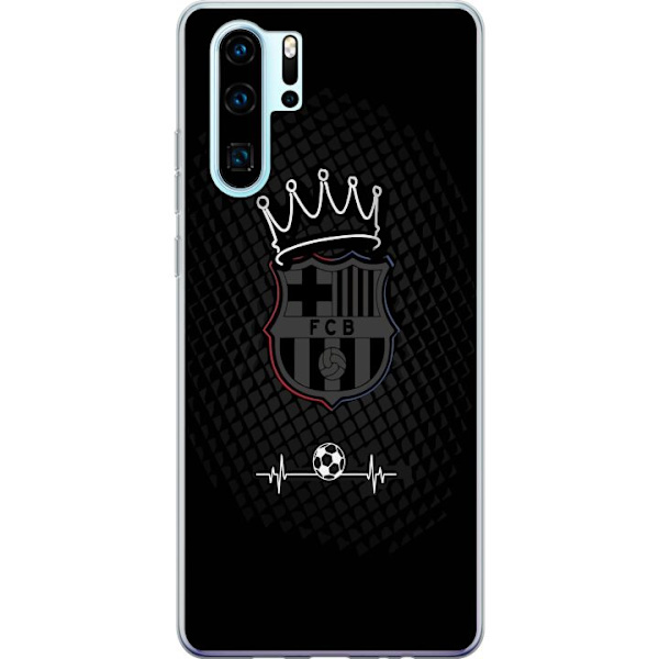 Huawei P30 Pro Läpinäkyvä kuori FC Barcelona Emblem Jalkapalloaihe Sininen Punainen Seuramerkki Katalonia La Liga Fanit Suosittu Ikoninen