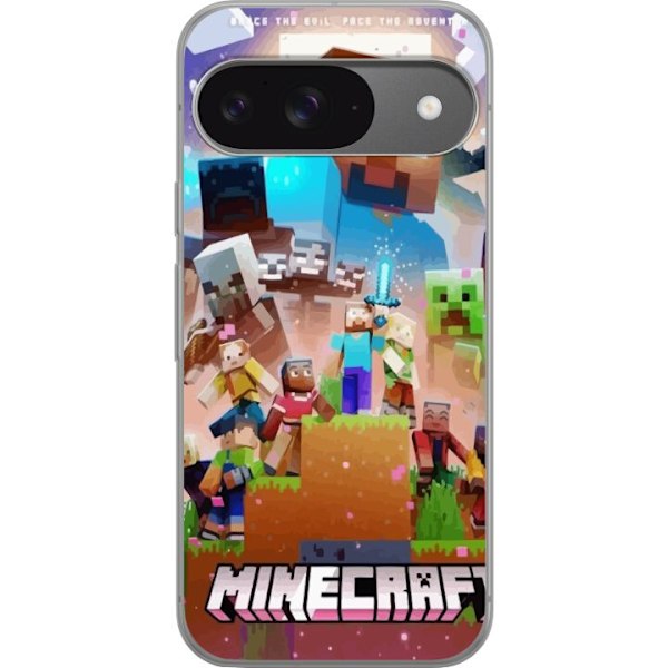 Google Pixel 9 Pro Läpinäkyvä kuori Minecraft