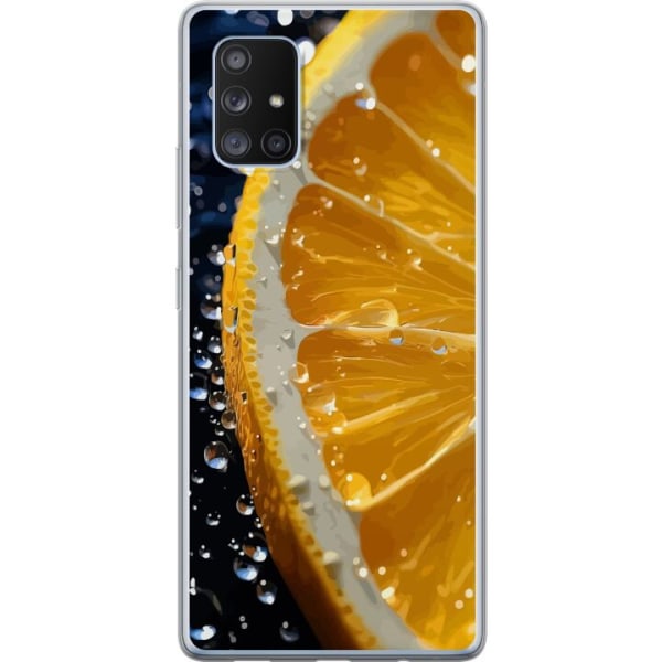 Samsung Galaxy A71 5G Läpinäkyvä kuori Appelsiini