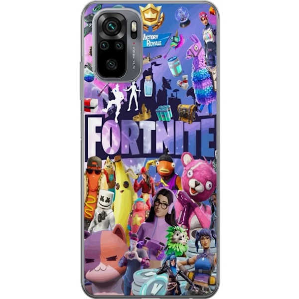 Xiaomi Redmi Note 10S Läpinäkyvä kuori Fortnite Ryhmä