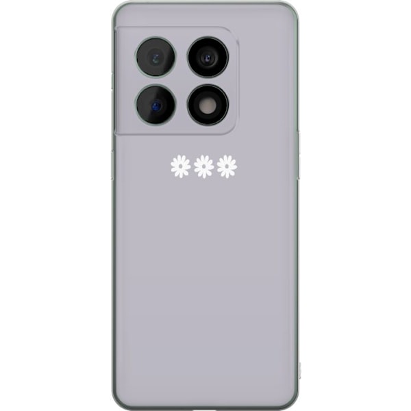 OnePlus 10 Pro Läpinäkyvä kuori Lila Blomminimalismi - tyylikäs kukkakuva lila taustalla
