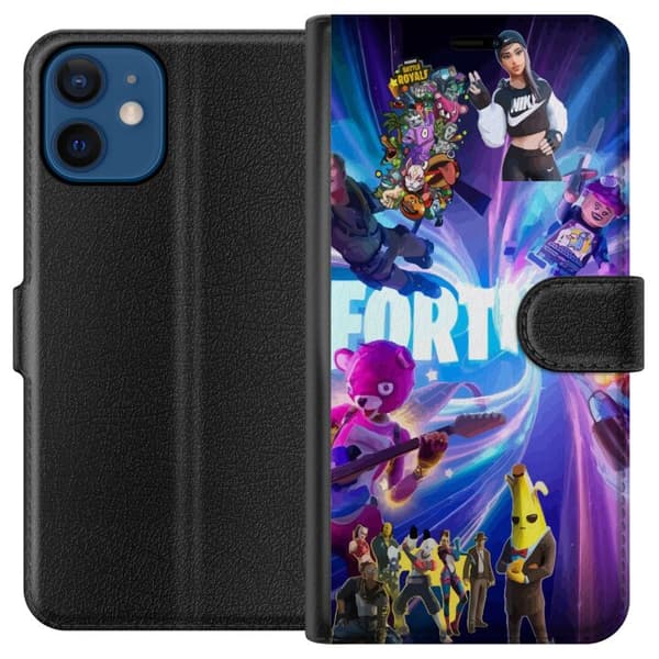 Kompatibel Tegnebogsetui til Apple iPhone 12 mini Fortnite