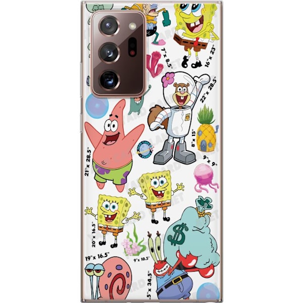 Samsung Galaxy Note20 Ultra Läpinäkyvä kuori SpongeBob Squa