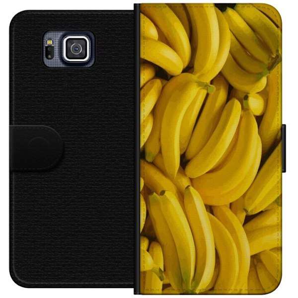 Samsung Galaxy Alpha Plånboksfodral Banana Pattern – lekfullt mönster med gula bananer