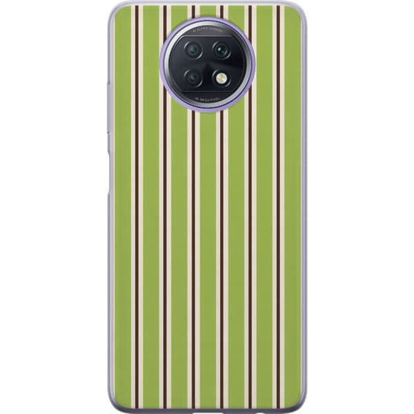 Kompatibelt Mobilskal till Xiaomi Redmi Note 9T Matcha Stripe grön