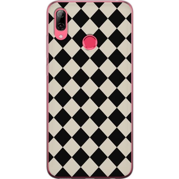 Kompatibel Mobilcover til Huawei Y7 (2019) Sorte retroromber sort