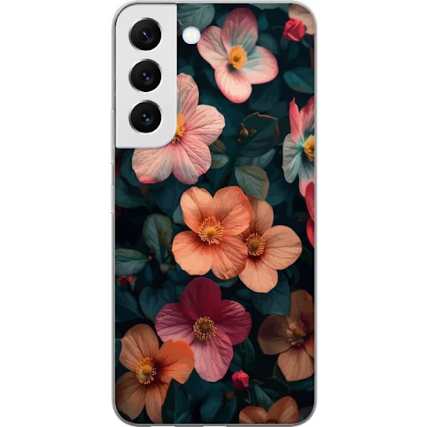 Samsung Galaxy S22+ 5G Gennemsigtig cover Blomster