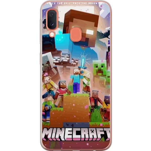 Samsung Galaxy A20e Gjennomsiktig deksel Minecraft