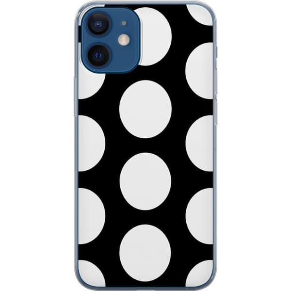 Kompatibel Mobilcover til Apple iPhone 12 Mono-prikker sort