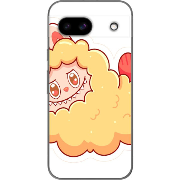 Google Pixel 8a Läpinäkyvä kuori Labubu Pesukarhu Pop Mart Hahmo Keräilyesine Söpö Suunnittelu Suosittu Teema Taideteos Leikkisarja