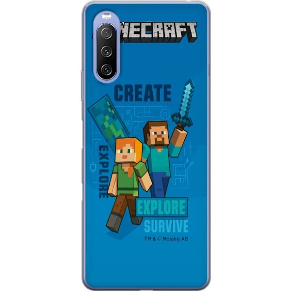 Sony Xperia 10 III Gennemsigtig cover Minecraft Huler