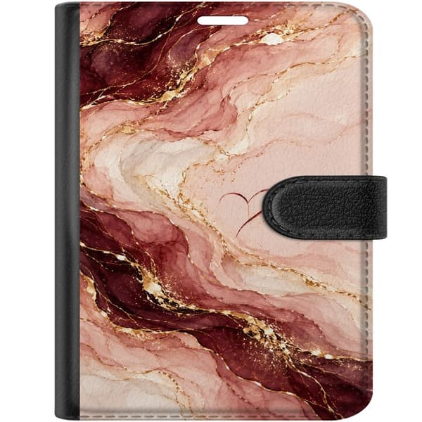 Kompatibelt Plånboksfodral till Apple iPhone Duo Rosenagat rosa