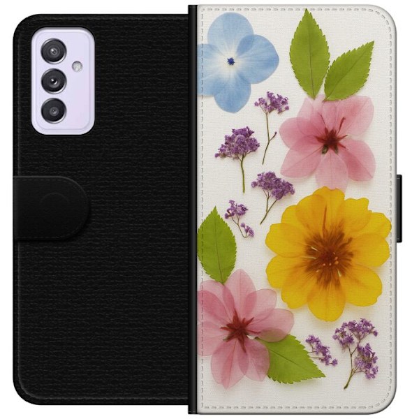 Samsung Galaxy A82 5G Tegnebogsetui Pressede blomster