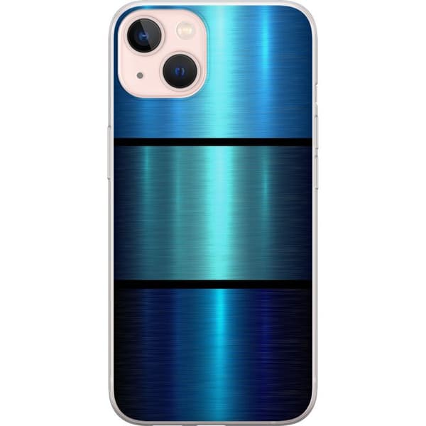 Kompatibel Mobilcover til Apple iPhone 13 Blå Metallic Striber