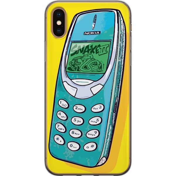 Apple iPhone X Gennemsigtig cover Nokia 3310, Snake 2, hold so