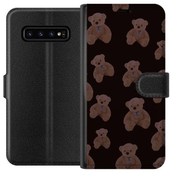 Samsung Galaxy S10 Plånboksfodral En björn flera björnar