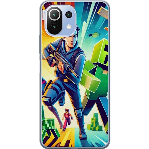 Xiaomi Mi 11 Lite Genomskinligt Skal Fortnite vs Minecraft