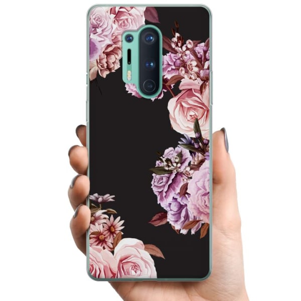 OnePlus 8 Pro TPU Mobilcover Blomster