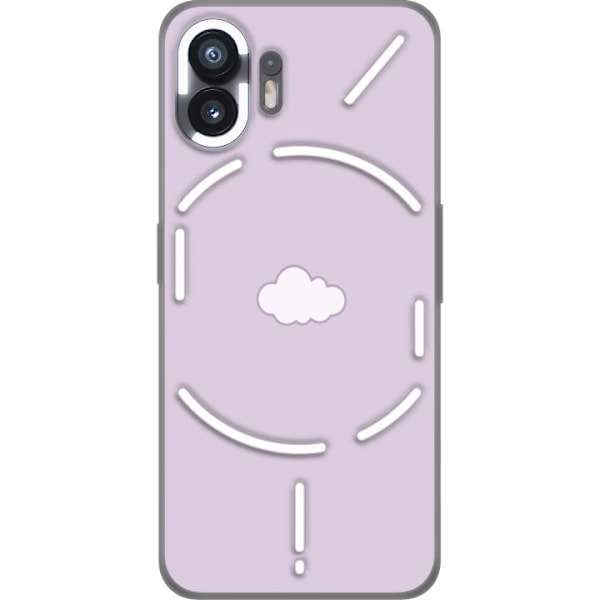 Nothing Phone (2) Genomskinligt Skal Lila Moln – minimalistiskt moln på lila bakgrund
