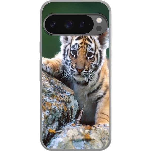 Google Pixel 9 Pro XL Genomskinligt Skal Tiger