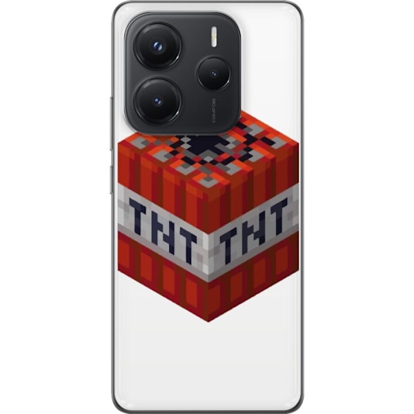 Xiaomi Redmi Note 14 Läpinäkyvä kuori Minecraft TNT
