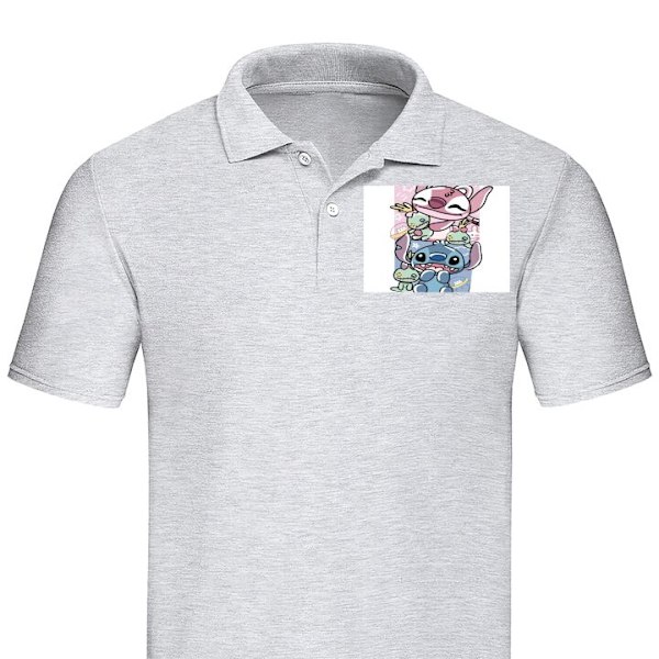 Piké för Vuxen | Elegant Pikétröja Stitch Grå Small