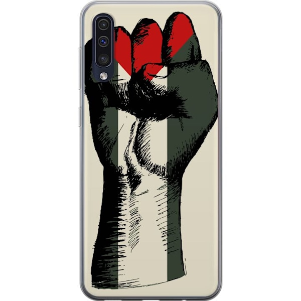 Samsung Galaxy A50 Läpinäkyvä kuori Käsi sidottu Palestinan väreihin - voimakas symboli vapausliikkeelle
