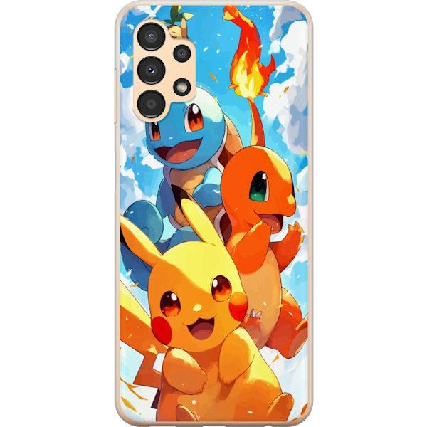 Samsung Galaxy A13 Läpinäkyvä kuori Pocket Creatures - innoittanut Pokémonista mainitsematta nimeä