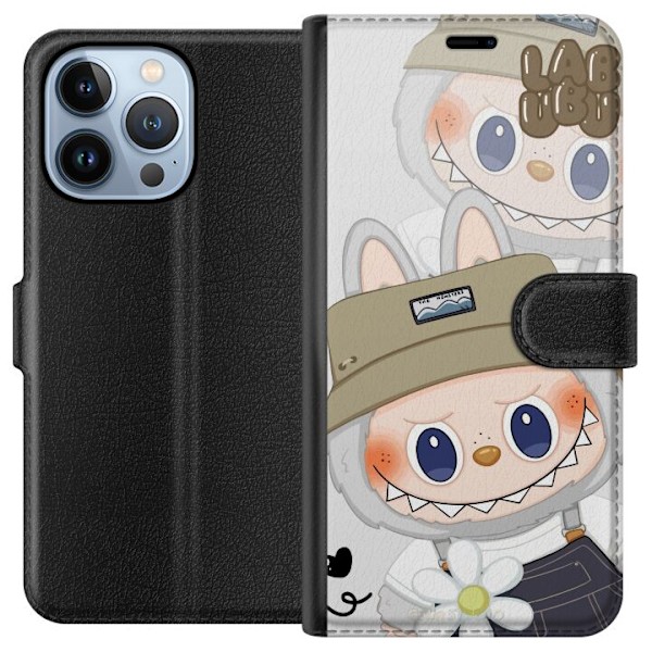 Apple iPhone 13 Pro Tegnebogsetui Labubu Minimal Mood - Enkel og stilren monsterdesign