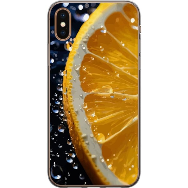 Apple iPhone X Läpinäkyvä kuori Appelsiini