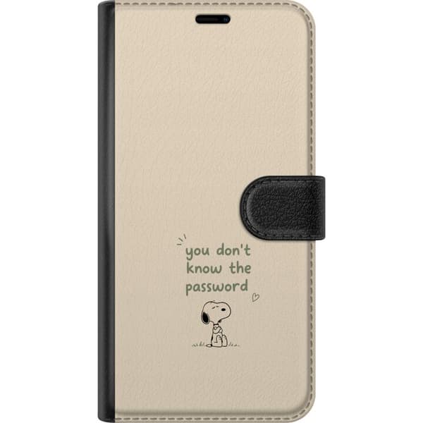 Kompatibel Tegnebogsetui til Google Pixel 10 Pro Sød tegnet hund med humoristisk tekst om adgangskoder på minimalistisk beige baggrund beige