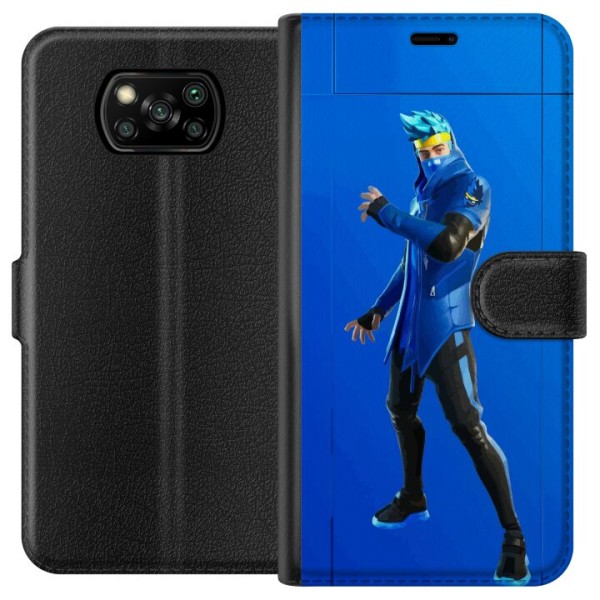 Xiaomi Poco X3 NFC Plånboksfodral Fortnite - Ninja Blue