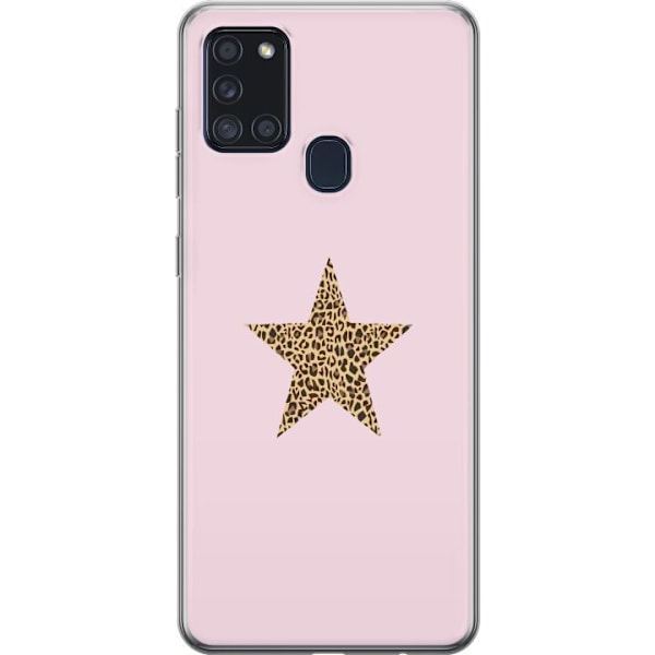 Samsung Galaxy A21s Gennemsigtig cover Leopard stjerne