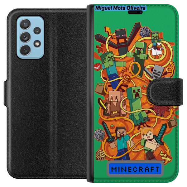 Samsung Galaxy A72 5G Lompakkokotelo Minecraft